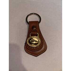 Vtg Dooney & Bourke Duck All Weather Leather Keychain Key Ring Purse Accessory